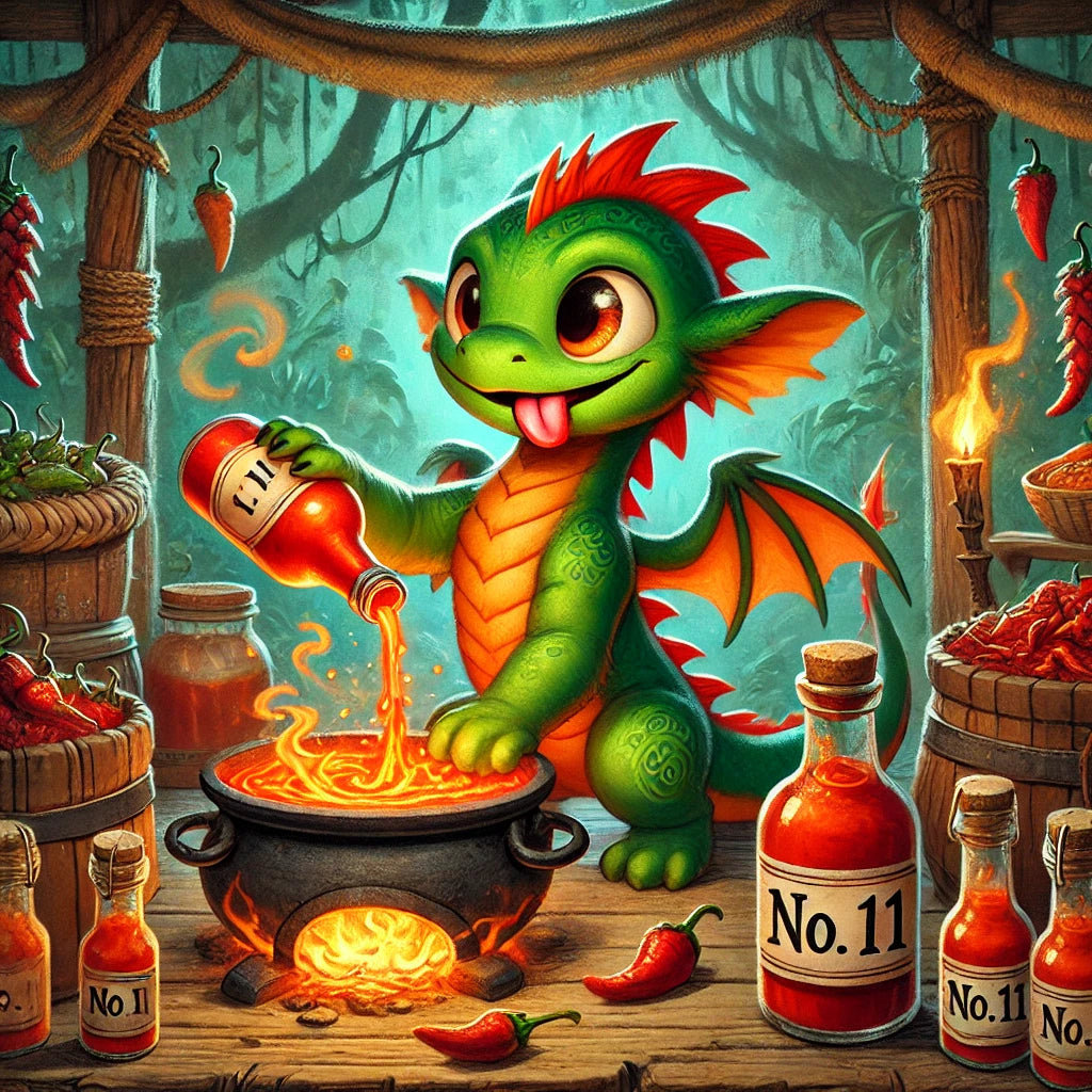 Ember making the sauce